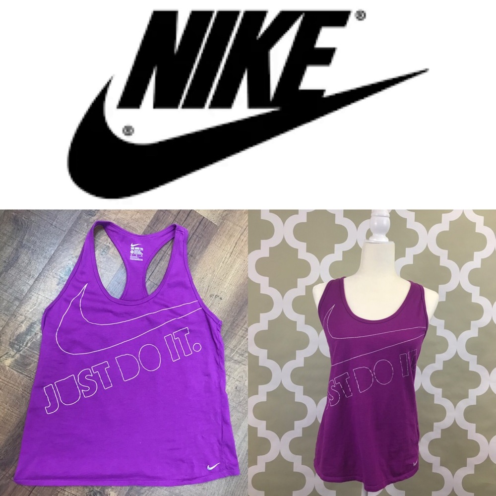 NWOT Nike Purple and Silver Logo Tank Size XL